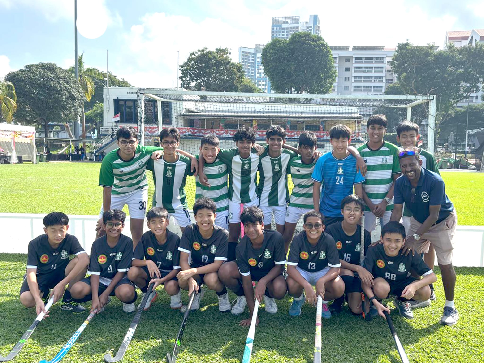 Teacher with the Hockey boys